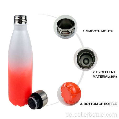 500 ml Regenbogen-Vakuum-Cola-Flasche aus Edelstahl